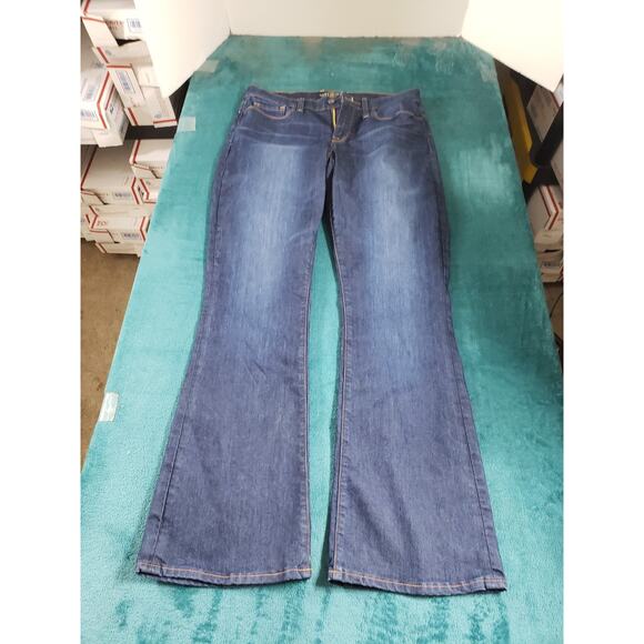 Lucky Brand Jeans Size 10 Womens Blue Stretch Pants Dark Mid Rise Sofia Bootcut - Picture 2 of 13